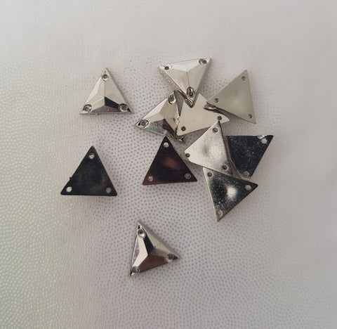 Metal Look Triangle Acrylic Rhinestone