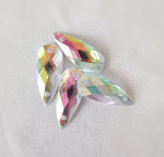 Crystal AB Faceted Teardrop Rhinestone