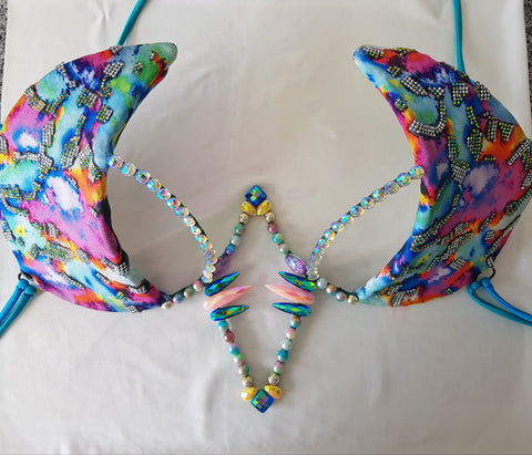 Tie Dye Bling Wire Bra