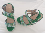 Green & Bling Heels